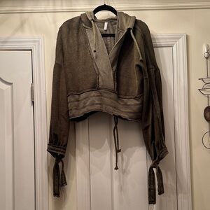 FP Movement by Free People Olive V-Neck Sweater